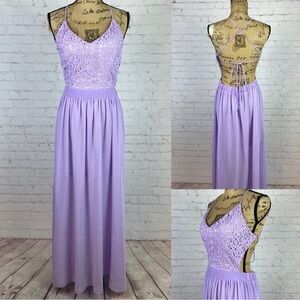 Dainty Hooligan Purple Halter Sundress for Prom